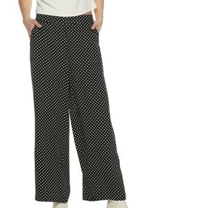 POPSUGAR High Rise Wide Leg Cropped Pants with Polka Dots